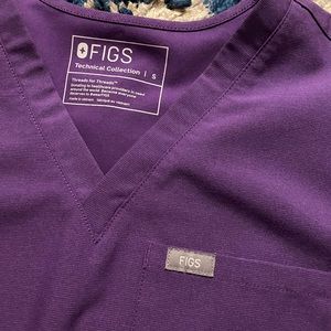 Ultra Violet FIGS scrub top